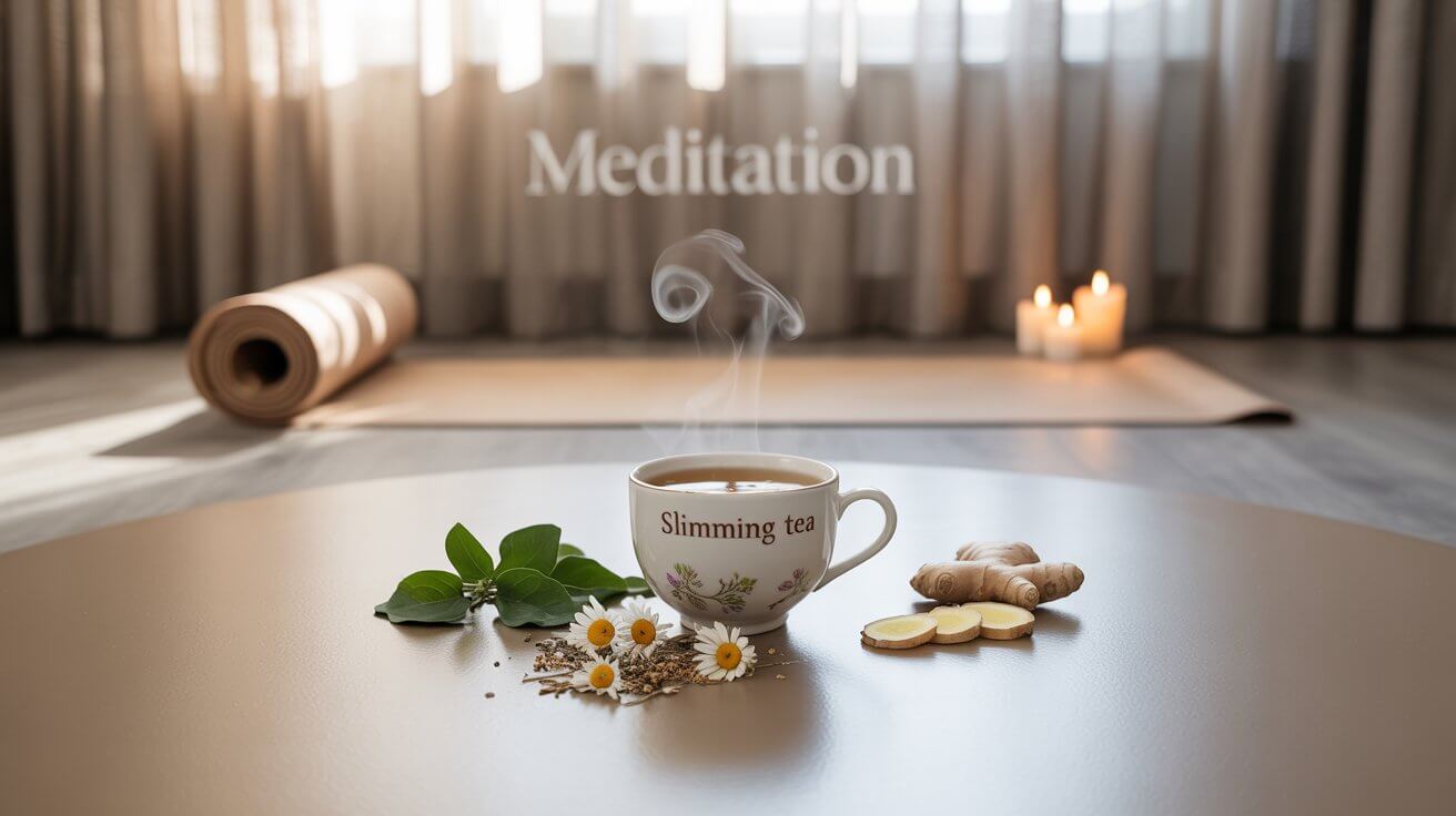 Slimming Tea and Meditation: Relaxation Routine